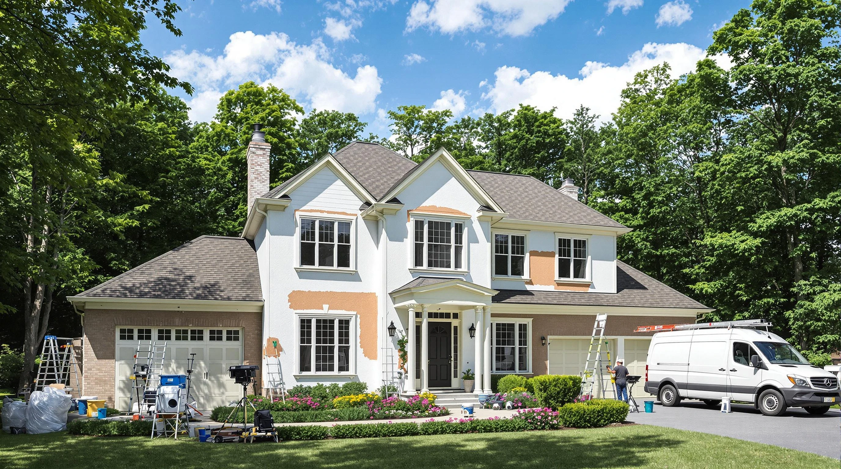 Green House Painters painting crew working in North Canton, OH